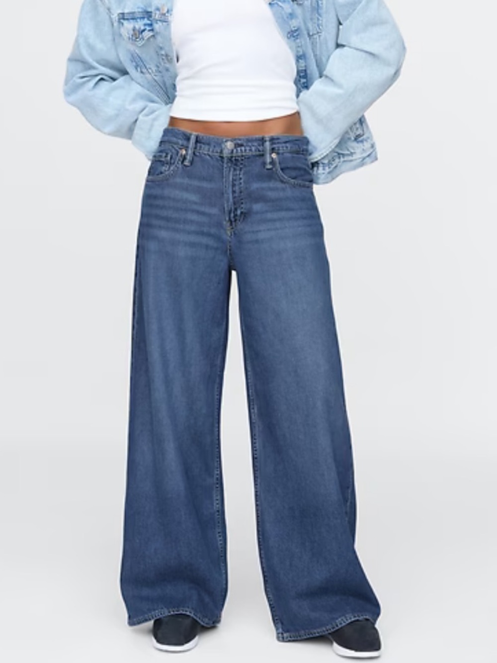 Gap baggy mid rise jeans